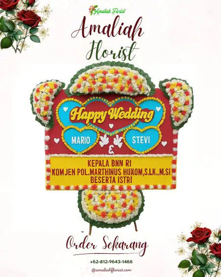Papan Bunga Pernikahan Pudar